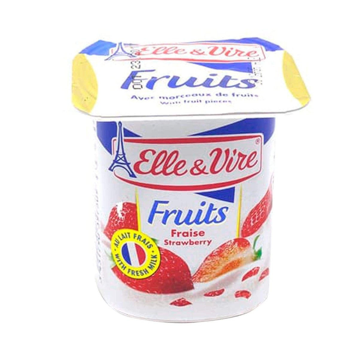 Yogurt De Fresa Elle & Vire 4 Oz