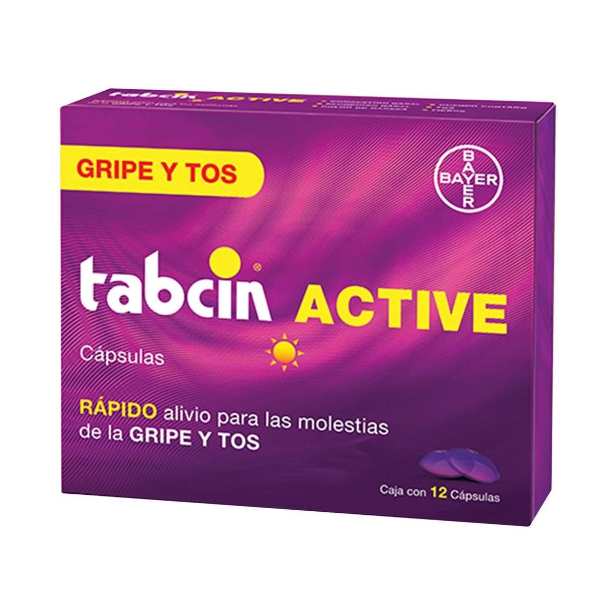 Tabcin Gripe y Tos Bayer 12 Cápsulas