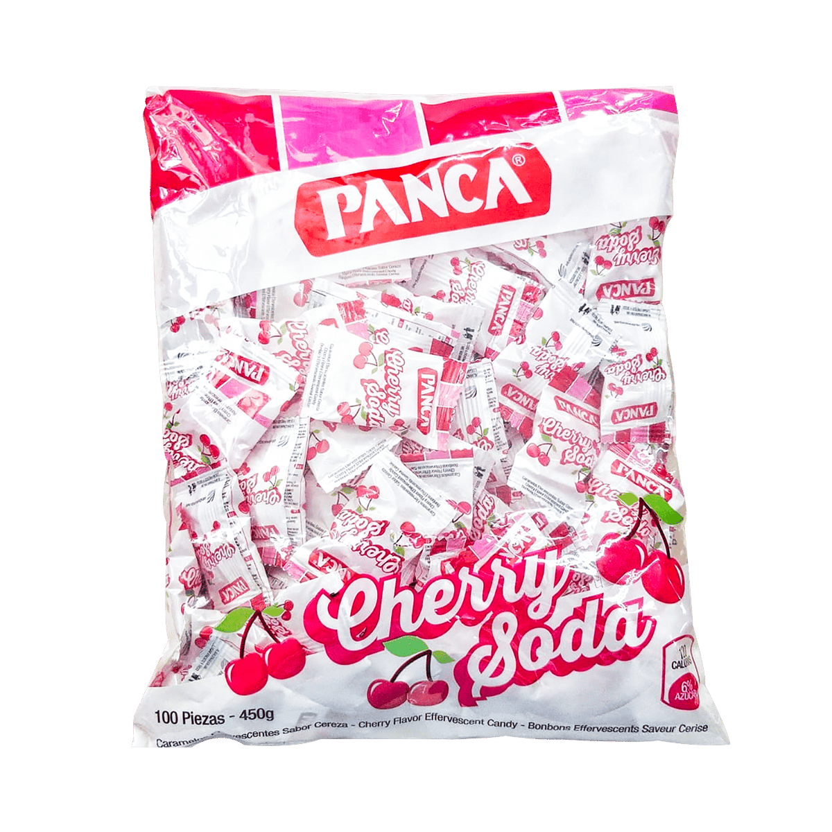 Caramelos Cherry Soda 100 Piezas 450 g 