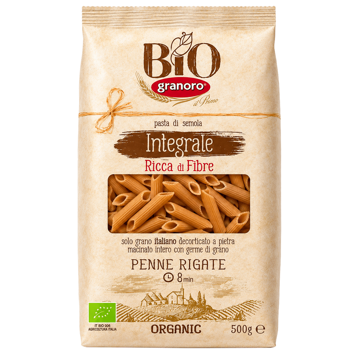 Penne Rigate Integral Orgánico Granoro Bio 500 g