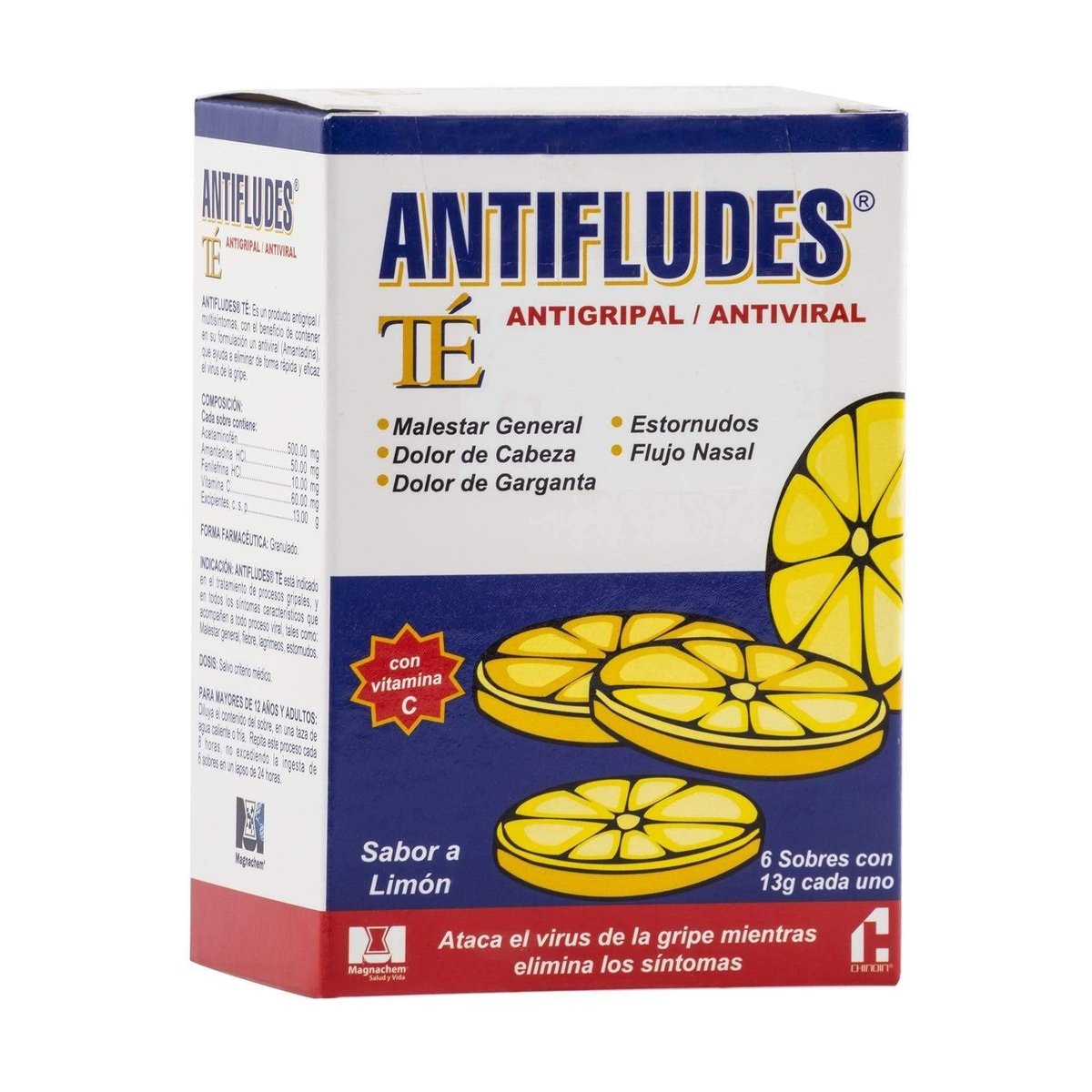 Antigripal Antiflu-Des Té Sabor Limón 6 Sobres 13 grs