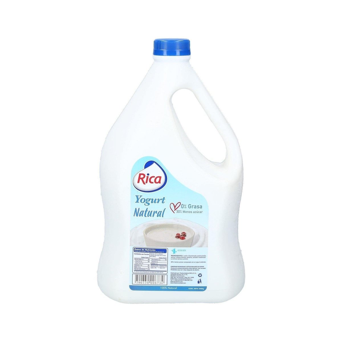 Yogurt Natural Rica Sin Grasa 1 gL